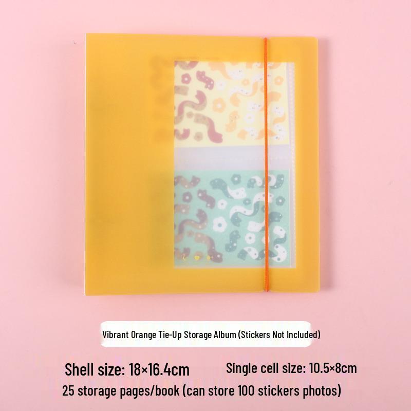 A6 Large Capacity Photo and Card Album with Insert Pockets for Stickers, Tickets, Invoices, and Memo Collection.