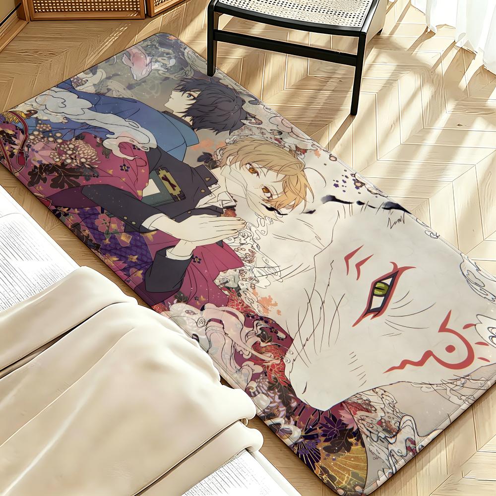 Anime NNatsume's Book of Friends Floor Mat Soft Flannel Floor Mat  Suitable for Entryways, Living Rooms, Bedrooms, and Bathrooms