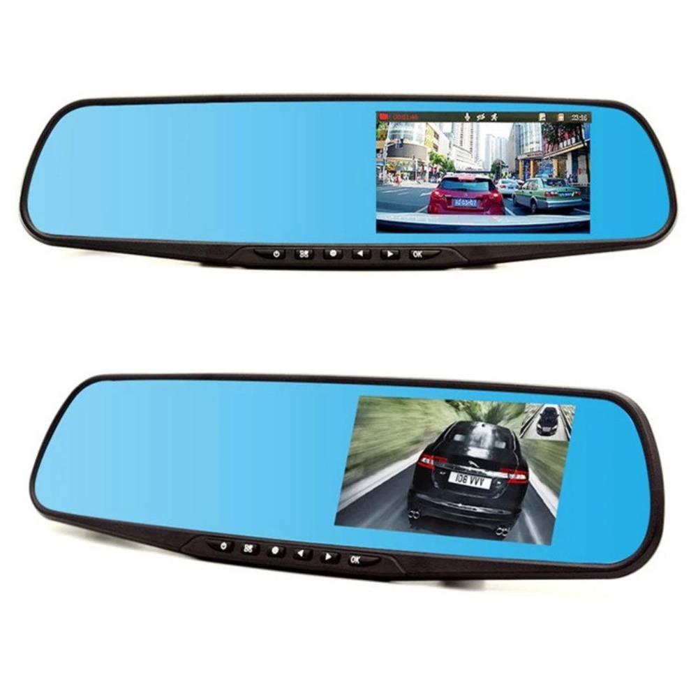 4.5 Inch Rearview Mirror Dash Cam Full HD Night Vision with Parking Assistance Backup Camera