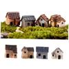 Dollhouse Miniature Gardening Micro Landscape Decoration Village House Set of 4
