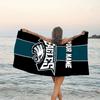 1pc Fashion Cool Eagle Logo1 Beach Towel with Custom Name, Beach/Swimming/Bath/Picnic/Camping Towel, Suitable for Seaside Beaches