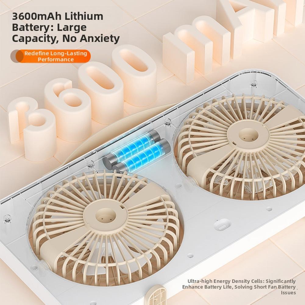 

Dual-Head USB Desktop Fan with 5 Adjustable Wind Speeds Quiet Airflow for Home Office Living Room Bedroom Desk or Wall Mount China Mainland