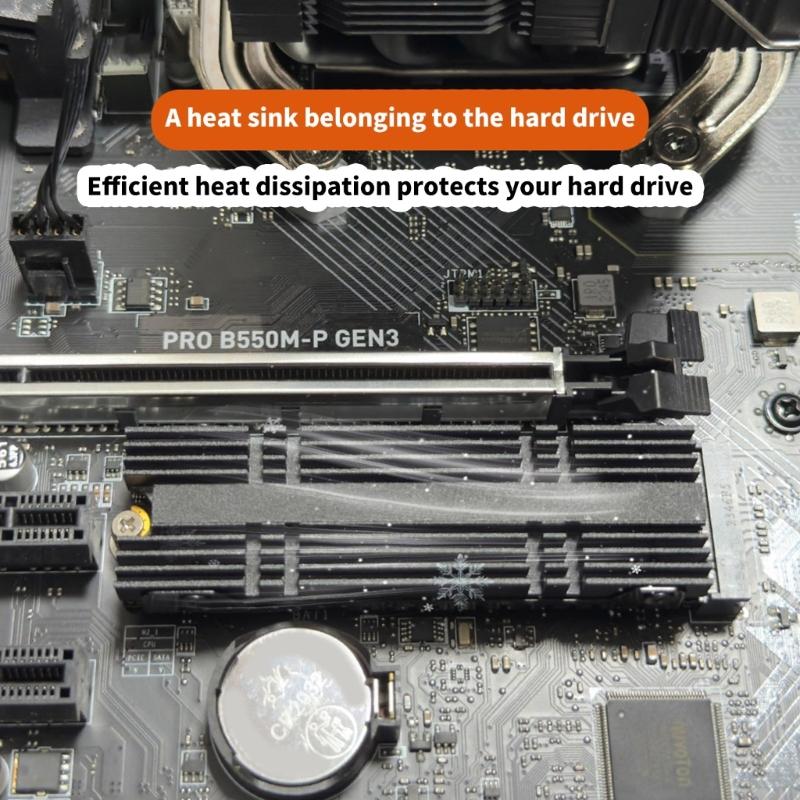 Advanced Heat Solution For M.2 2280 NVMe Drive Optimized Airflows Design Reduces 5℃-30℃ Operating Temperatures