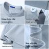 MARK FAIRWHALE Men's Loose Fit Henley Short Sleeve Shirt