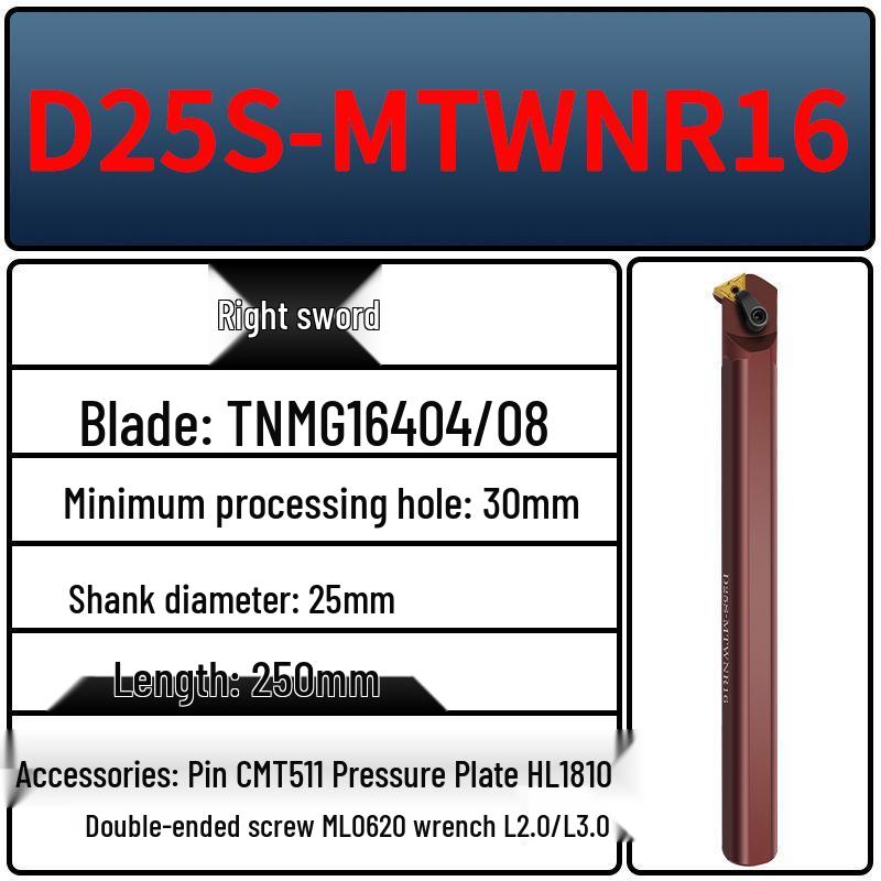CNC 60° Internal Thread Boring Tool Holder S25S-MTWNR16
