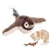 Zwitschernder Vogel Katzenspielzeug Simuliertes Vogel-Interaktionsspielzeug Spatz USB Wiederaufladbar Fliegender Vogel Katzenspielzeug für Wohnungskatzen