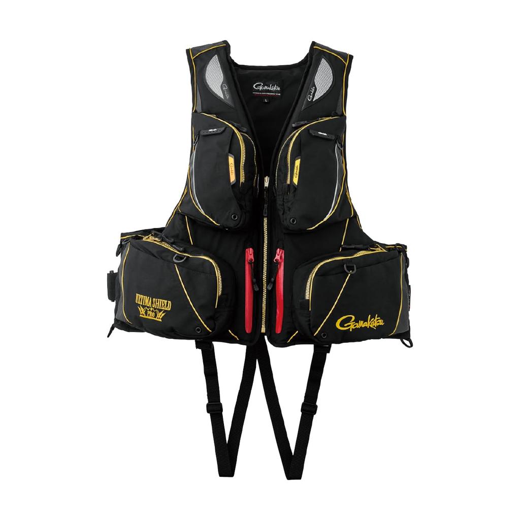 Gamakatsu Ultima Shield Pro Floating Vest GM2183 Black x Gold L