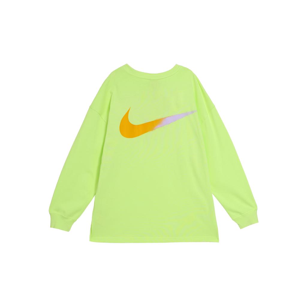 Nike Printed Round Neck Casual Long Sleeve Drop Shoulder T-Shirt Women T-Shirt Light-Lemon-Yellow HJ1497-736