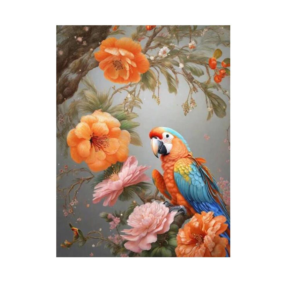 Papageien und Blumen Bild Vollbohrer 5D Diamant Malerei Mosaik Stickerei DIY Kreuzstich für Home Dekorationen J3617
