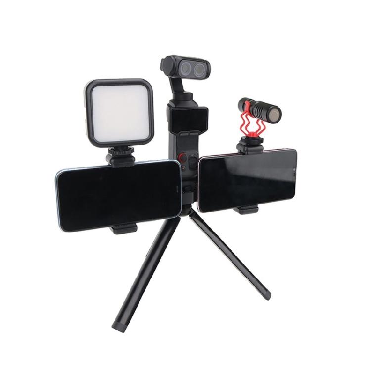 Expandable Phone Recording Mount Kit for 2.36-3.94Inch Double Phone Live Streaming,Support Bracket for Creators Workflows