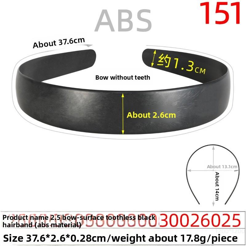 Plastic Blank BaseHair Band Smooth PlateToothless Fabric Headband Handcrafted Accessories Semi-finished Hair Clips