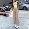 Smoke-leg Pants for Women In Autumn Narrow Version Straight Jeans for Women In Autumn Style High Waist Slim Small Cropped Pants for Women In Autumn