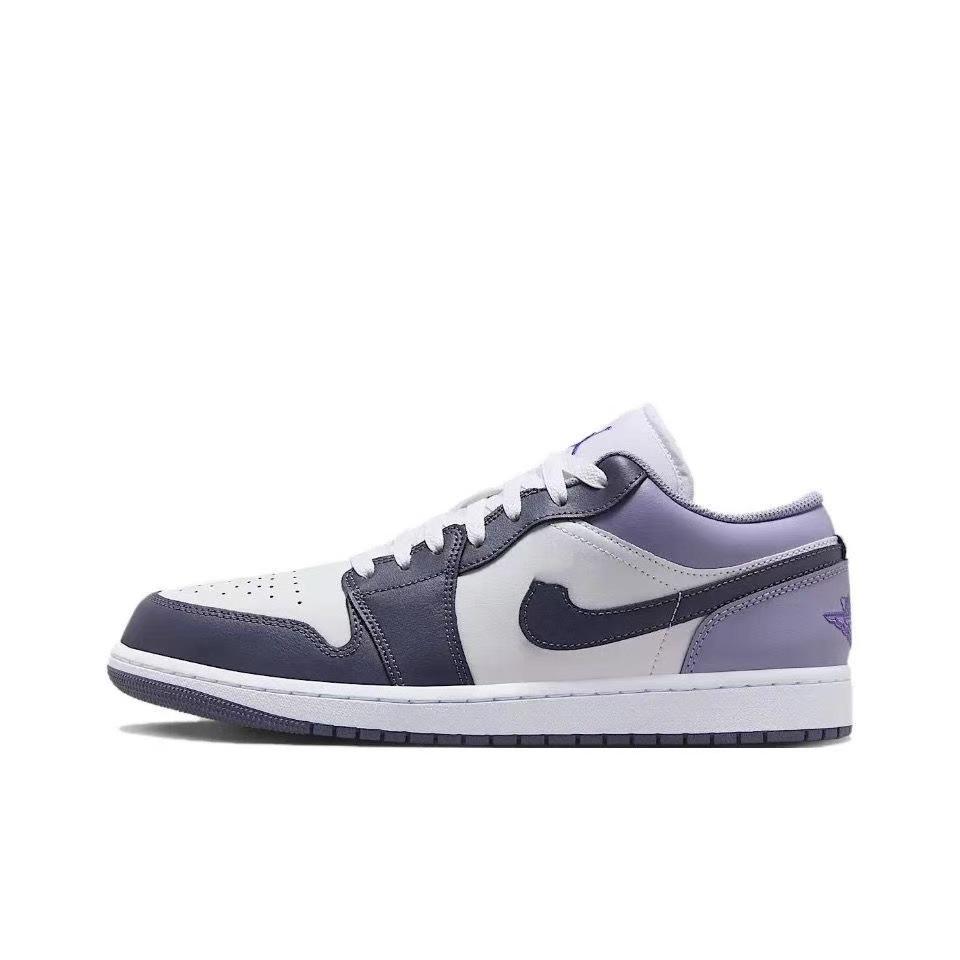 Pure original AJ low top basketball shoes low black and white gray aj soot black toes small paris men's and women's casual board shoes
