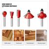 1/4 Inch Shank Trimming Straight Milling Cutter Bits Set For Woodworking Tungsten Carbide Cutting Mills