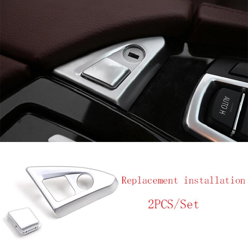 ABS Chrome Front Head Light Switch Button Cover Start Stop Engine Switch Button Trim Cover For BMW 5 Series 5GT F07 F10