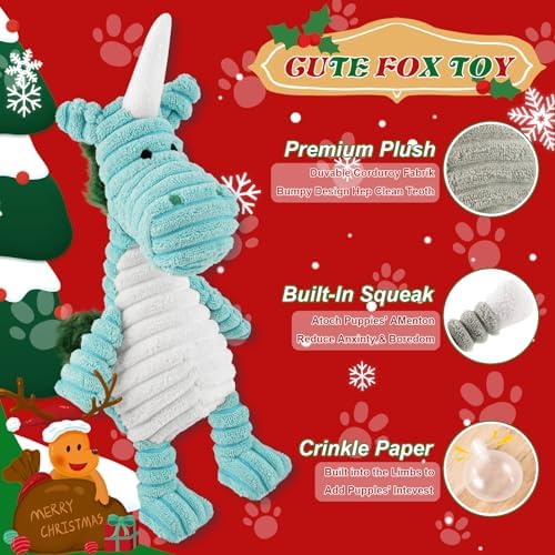 Kapetgo Puppy Toys for Dogs 8 Weeks and Up, Interactive Rope Toys, Durable Chew Toys, Blue Unicorn, 10 Pack