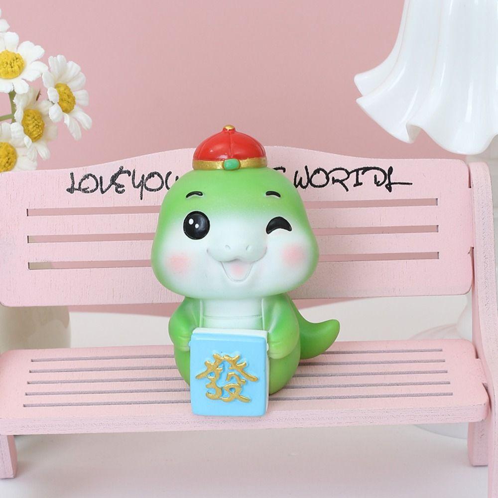 Small Zodiac Snake Figurine Traditional Snake Year Mascot  Home Office Car Accessories
