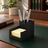 Stabiler Stiftehalter 3D-gedruckter Halter, 2-in-1 Ständer & Klebrige Desktop-Dekoration Notizblöcke Multifunktionaler Organizer für Zuhause Büro Arbeitszimmer Stabil