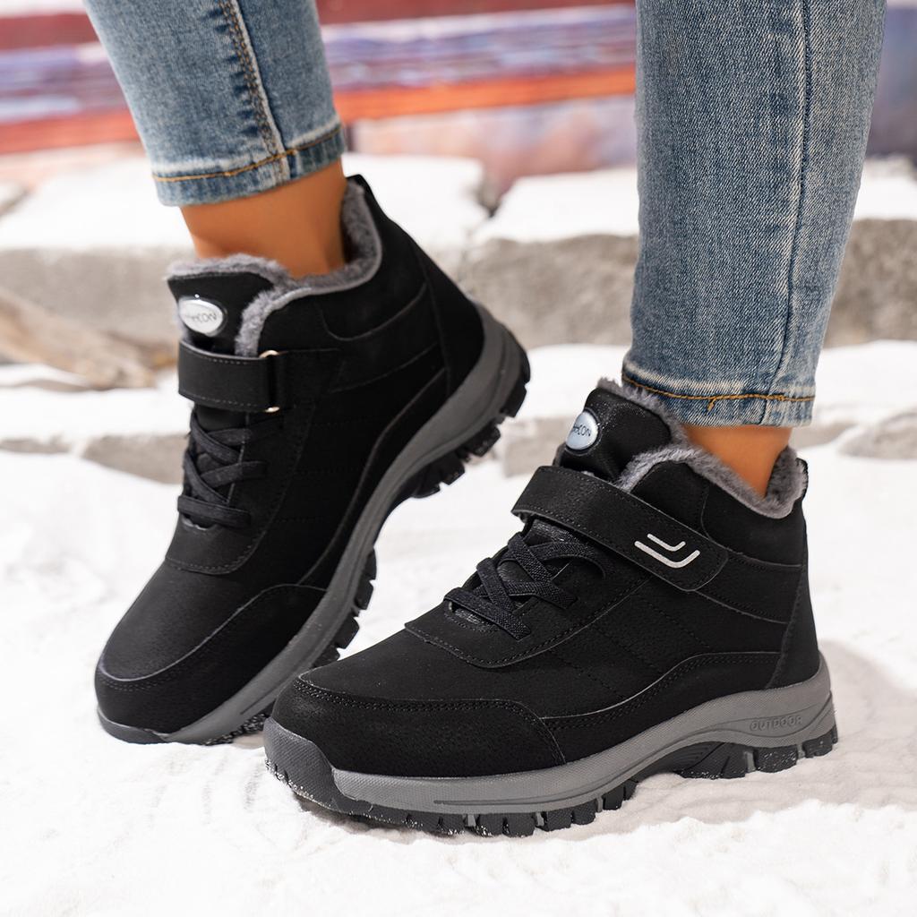 Botas de Neve para Clima Frio Extremo - Sapatos de Inverno Térmicos Isolados para Serviço Pesado com Solas de Borracha Antiderrapantes, Botas de Montanhismo com Cadarço