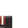 Bally Minimalist Striped Foldable Leather Card Wallet Men wallet Black 6227969