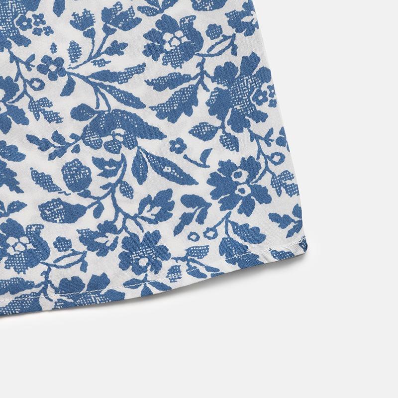 Summer Long Sleeveless Elastic Waisted Printed Camisole Dress