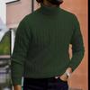 Autumn and Winter Men's Sweater European and American Casual Retro Twisted Turtleneck Men's Knitted Bottoming Sweater