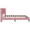 Bed Frame with Headboard Pink 200 x 200 cm Velvet