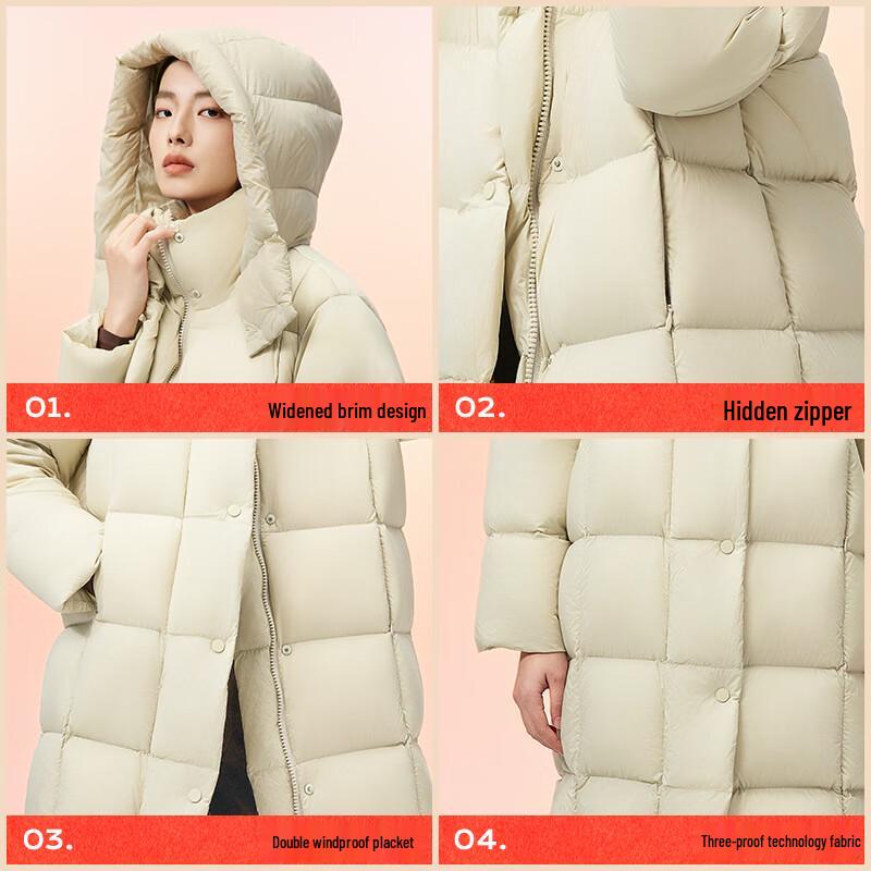 Meilicheng Women's 6051 Puffy Goose Down Long Winter Coat