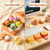 Food Shaped Anti Anxiety Stress Relief Keychain Realistic Creative Soft Squeeze Toy Key Ring for Kids Gift