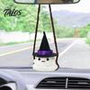 Handmade Wool Pendant Car Rearview Mirror Crochet Hanging Decoration, Knitting Grim Reaper Ghost Accessories Moon Star Snowman Ornament, Halloween