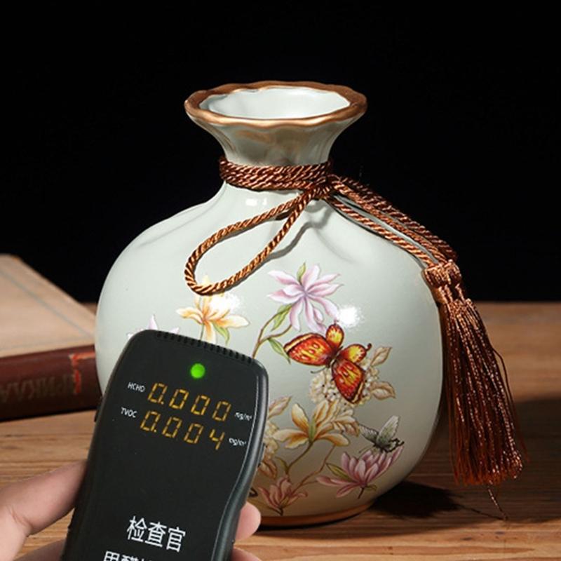 Set of 3 Ceramic Vases and Tray Gift Set Modern Design Decorative Flower Container for Office Desk Bookcase Display