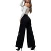 Vintage Holes Jeans Pants Sexy Women High Waist Elegant Night Club Denim Straight Trousers