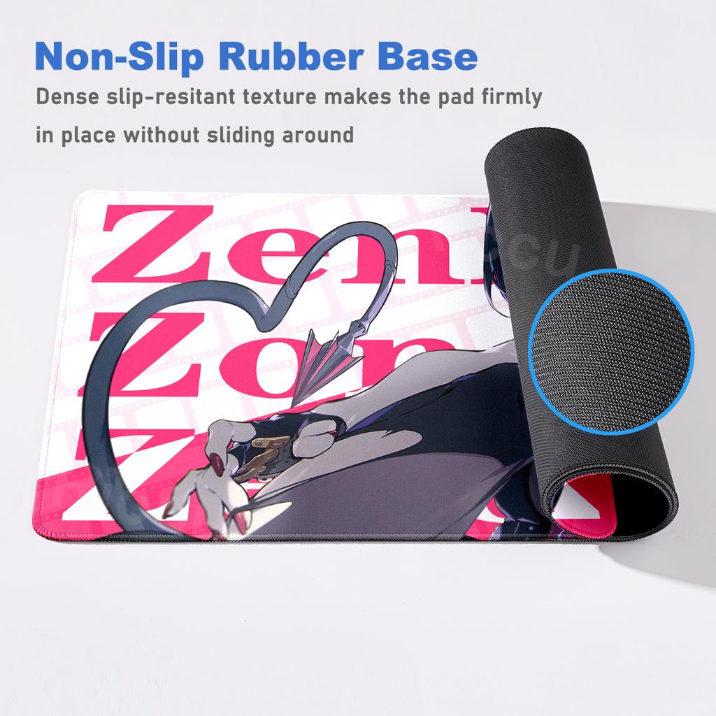 ZZZ Gaming Hoshimi Miyabi Ye Shunguang Mousepad Evelyn Ellen Zenless Zone Zero Pattern Keyboard Office Desk Anime Girls Tablemat