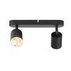 Ceiling Spotlight - NETTLIFE - 2-light Ceiling Spotlight - Black - GU10 - 350° Adjustable Head