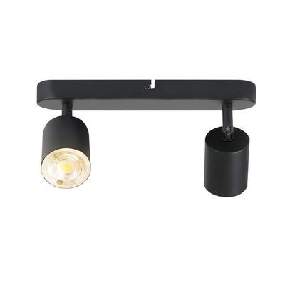 Deckenstrahler - NETTLIFE - Deckenstrahler 2-flammig - Schwarz - GU10 - 350° drehbarer Kopf