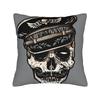 Black Grey Skull Face Día De Los Muertos Pillowcases Novelty Pillow Case For Sofa Home Decor Soft Pillow Cover