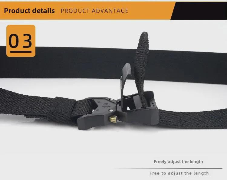 Men's Tactical Quick Release Aluminum Alloy Belt for Outdoor Sports & Military Enthusiasts