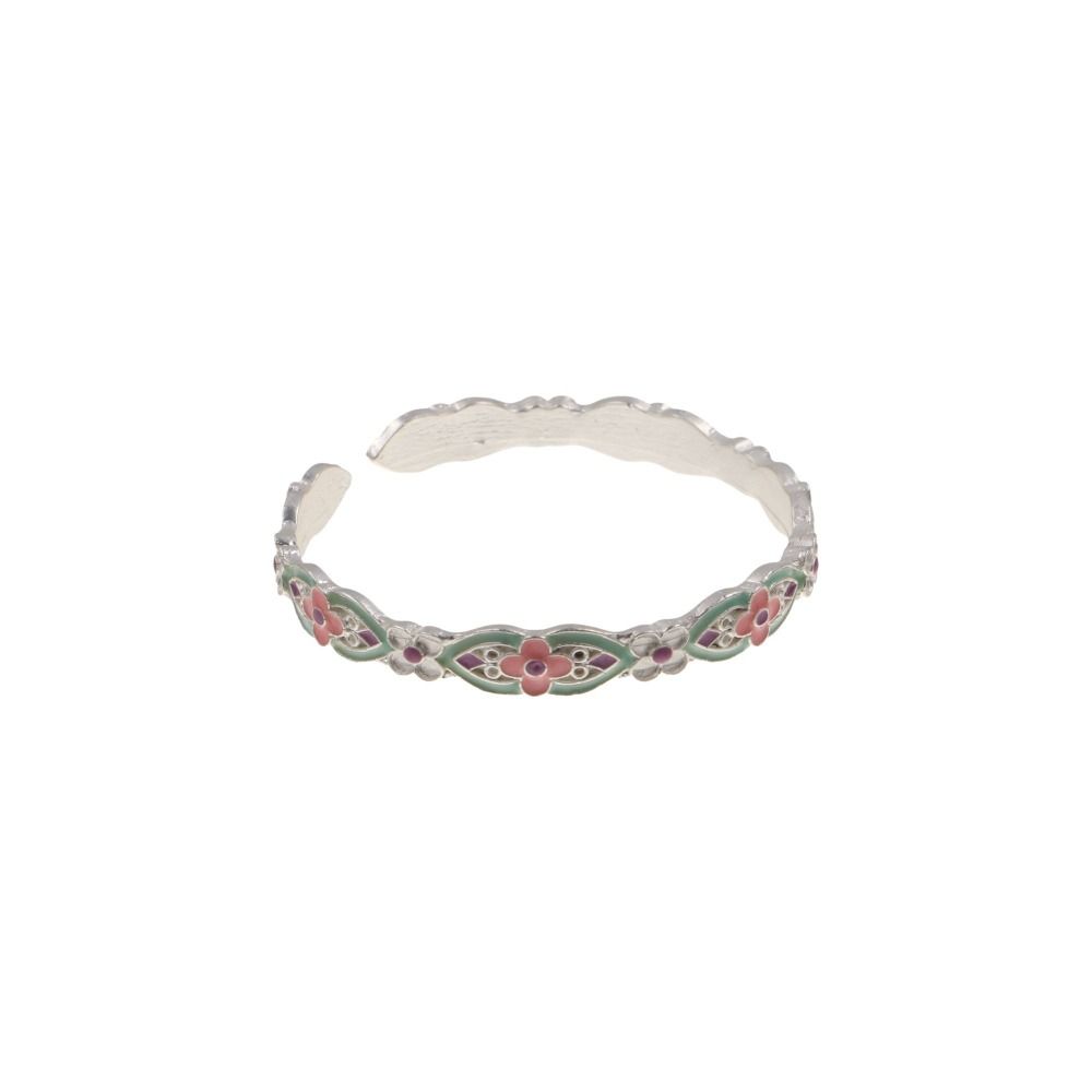 Traditional Chinese Bracelets Classic Open Hand Bracelet Elegant Flower Bangle  Party