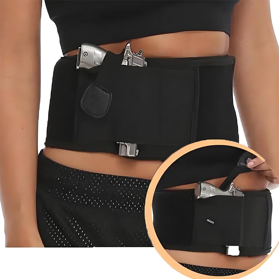 Waist Band Belt for Outdoor Hunting Fitness Defense Use Tactical Belly Gun  Holster Portable Hidden Phone Bag Concealed Carry