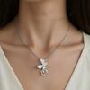 Butterfly Jewelry Set Romantic Bracelet Ring flower Necklace Earring Set Women Wedding Dinner Dress Accessories