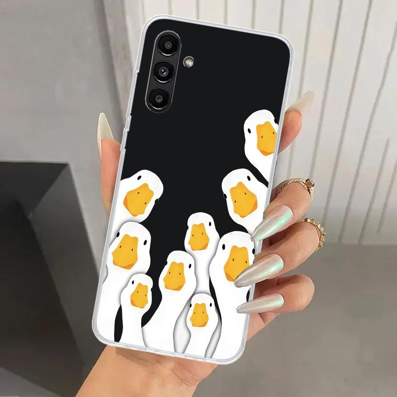 Cartoon Duck Goose Game Phone Case for Samsung Galaxy A17 A16 A37 A26 A36 A57 A56 A15 A25 A35 A55 A14 A24 A34 A54 A13 A23 A33 A5
