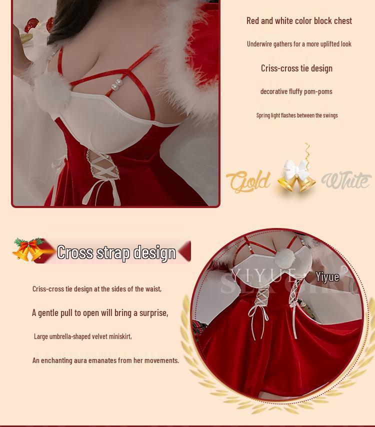 Yiyue Christmas Lingerie Temptation Role Play Set.