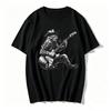 Rock Cat Musician Cat Guitar Design Cat Playing Guitar Tshirt
