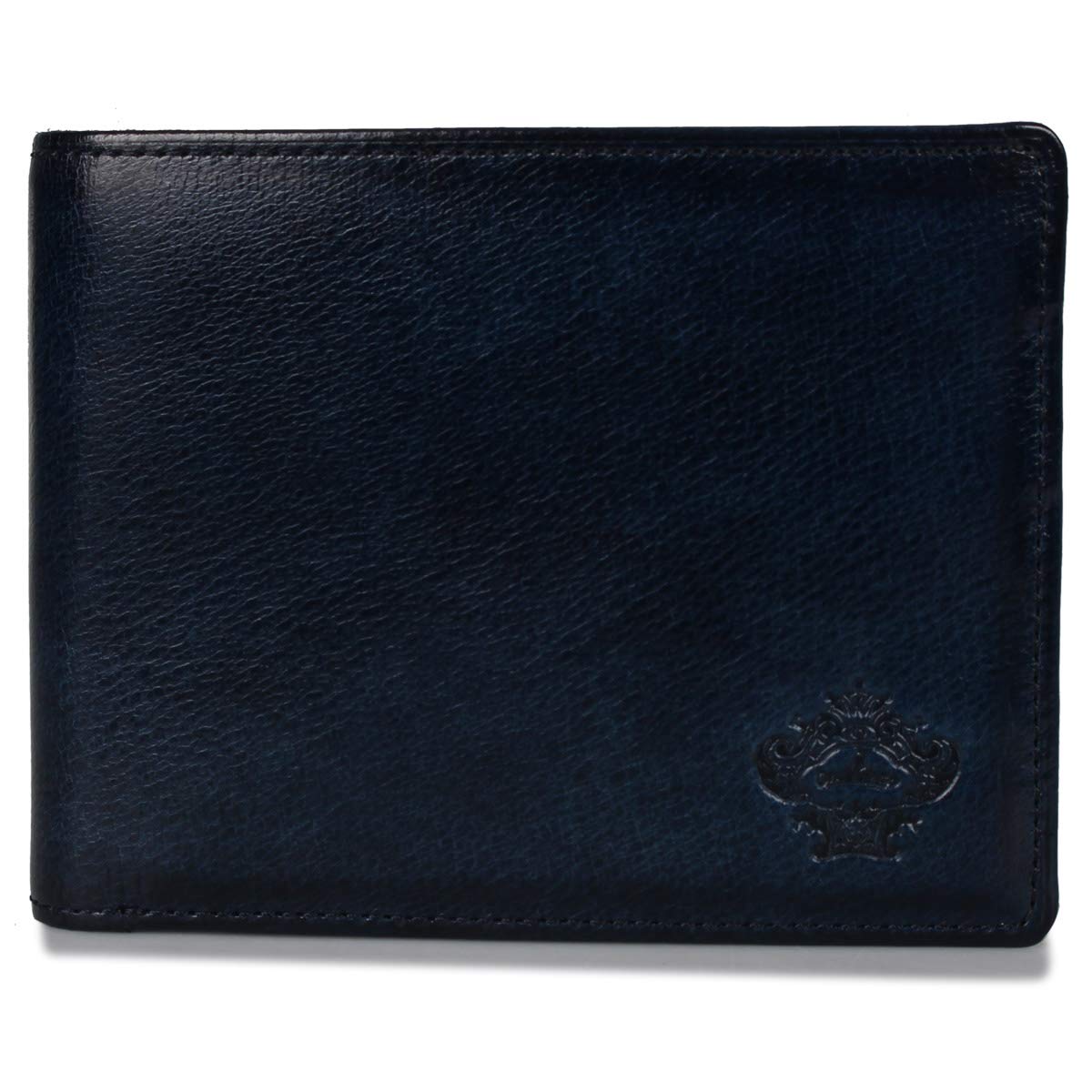 

Bifold Wallet Genuine Leather Patina Patina Made in Japan Mini Wallet Cowhide Leather Navy [Orobianco] Men s ORS-072209 Темно-синій