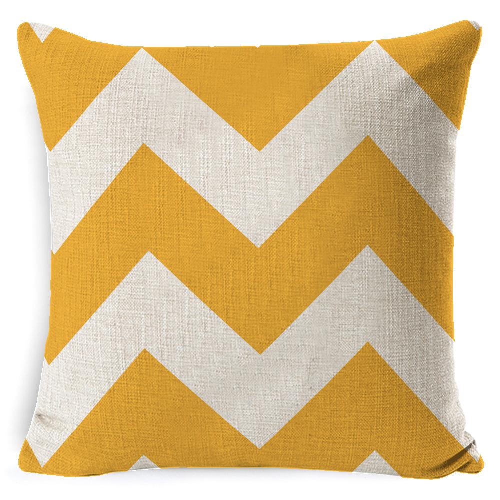 New Style Pillow Ins Style Simple Black and White Nordic Colorful Geometric Wave Linen Cushion Cover Sofa Cushion 45 * 45 pillow cover