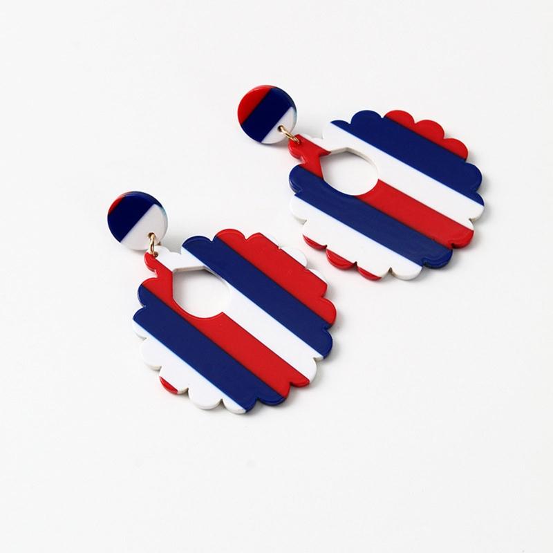 1 Pair Independence Day Earrings American Fourth of July  Clay Stud Patriotic Fashion Earrings Jewelry for Girls