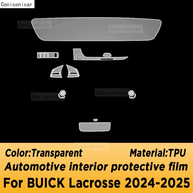 For BUICK LACROSSE 2024 2025 Panel Dashboard Navigation Automotive Interior Protective Film TPU Anti-Scratch Sticker