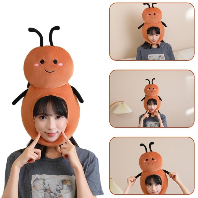 Adorable Roach Plush Cap Comfortable Unisex Beanies For Family Halloween Costume Party Accessories