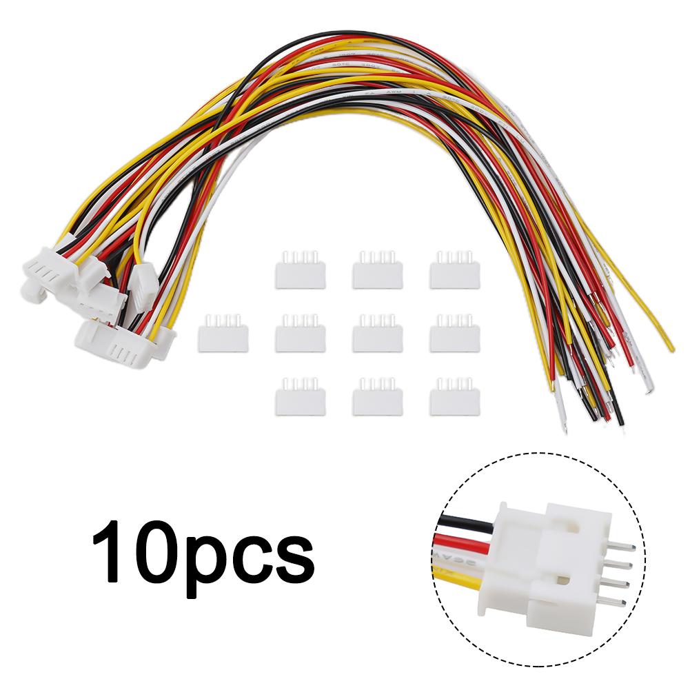 24AWG For JST XH2 54mm Connector Sets 10 Sets of Male and Female Wires 20cm Length 2pin 3pin 4pin Configurations
