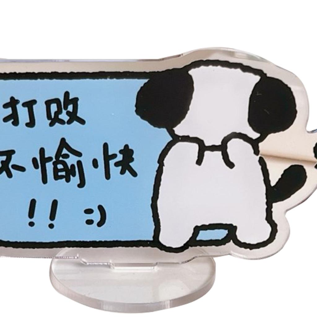 Samochodowa ozdoba psa Śliczna akrylowa Łatwa w instalacji Dekoracja konsoli środkowej psa do pojazdu Dom